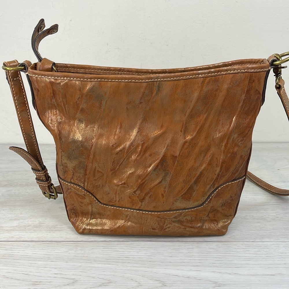 Frye Melissa Bronze Crossbody Bag